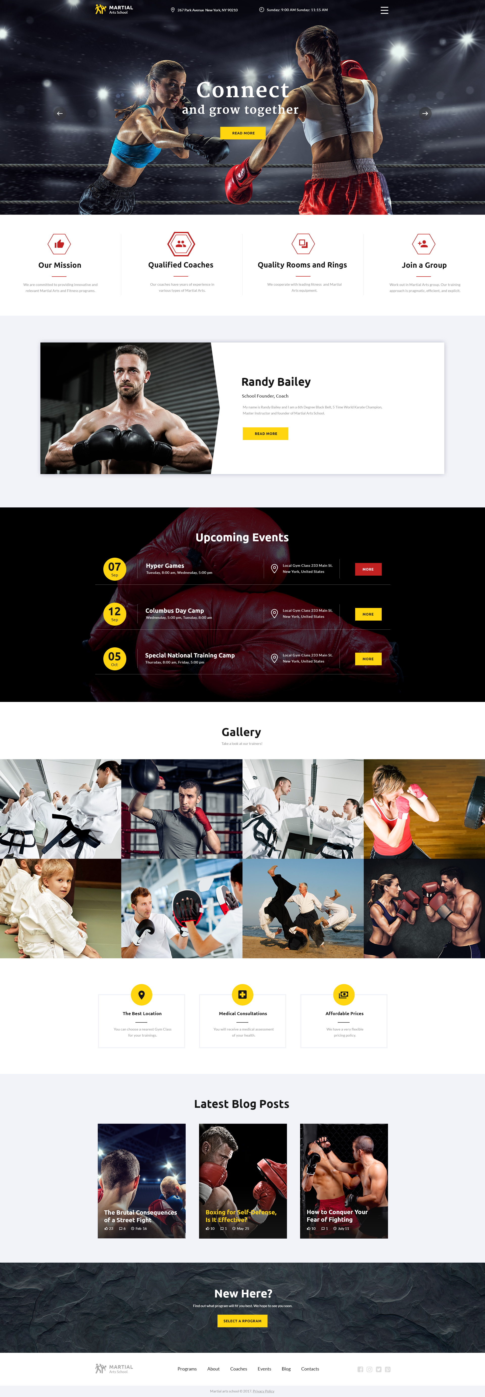 Martial Arts School Responsive Multipage Website Template