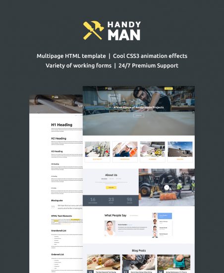 Handyman Multipage Website Template