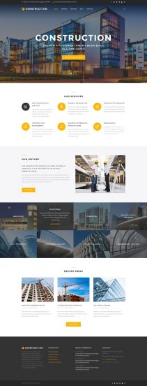 Construction - Construction Company Responsive Multipage Website Template