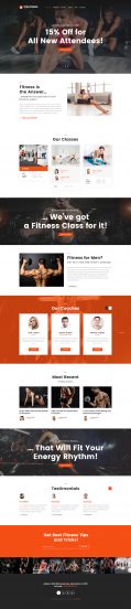 Ironmass - Fitness Center Multipage Website Template