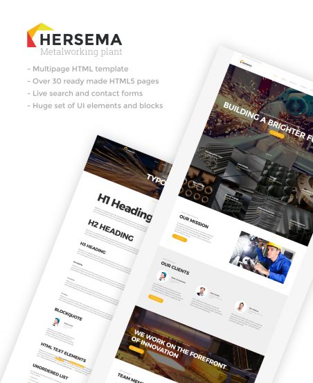 Hersema - Factory Multipage Website Template