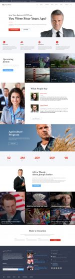 Joseph Parker - Political Candidate Responsive Multipage Website Template