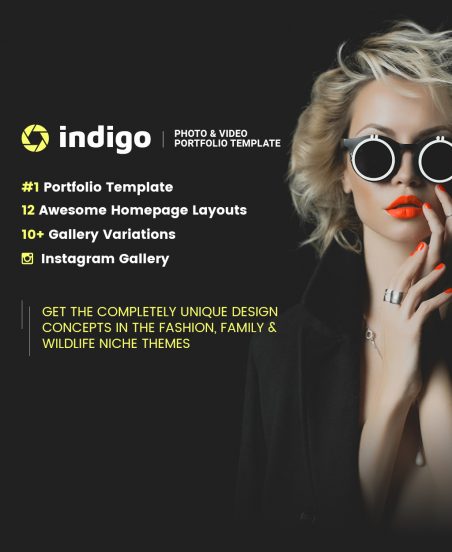 Indigo - Photo & Video Portfolio Multipurpose HTML Website Template