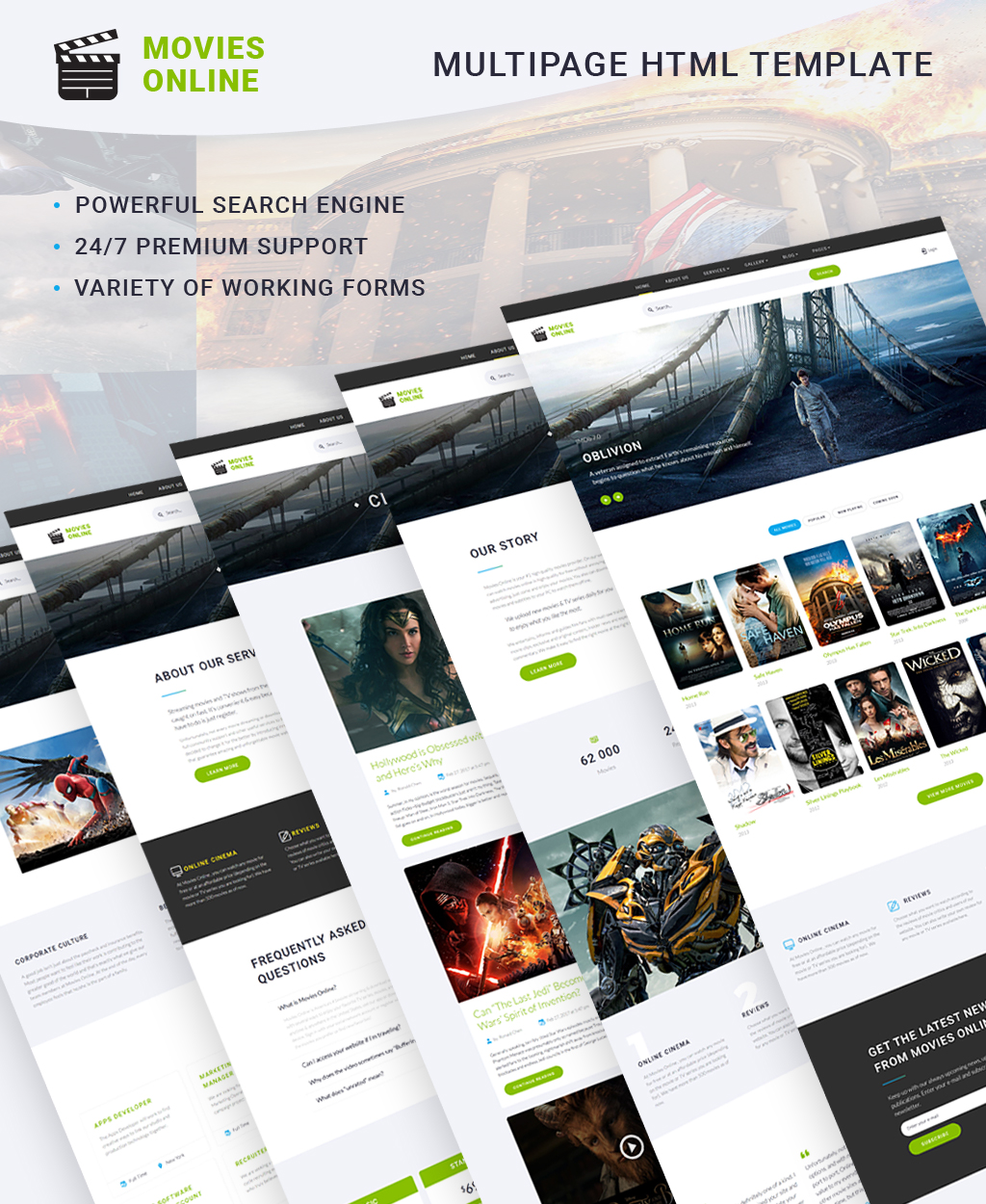 Movies Online – Multipage HTML Website Template