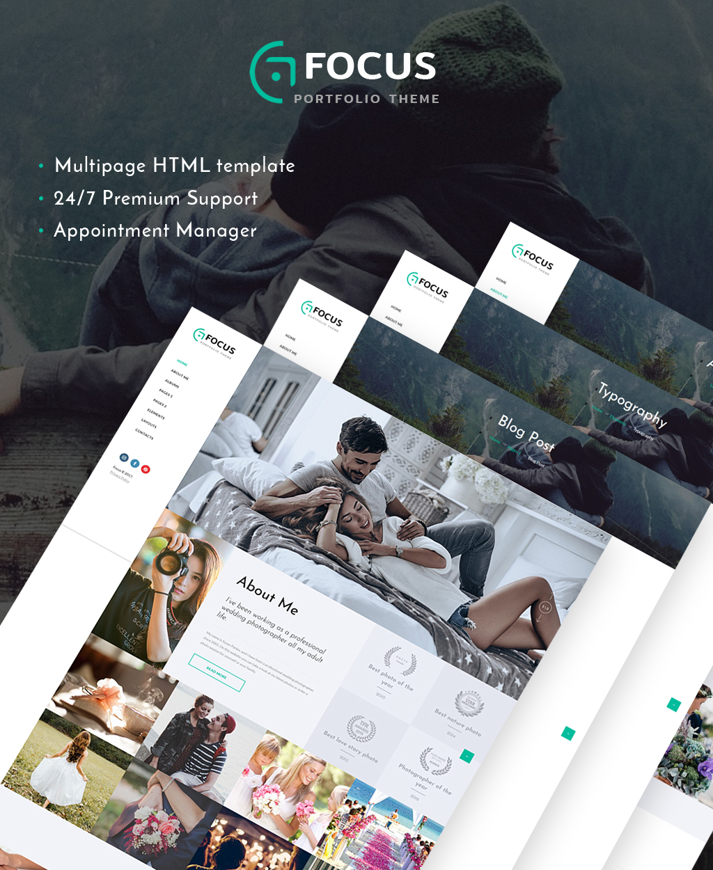 Focus – Photographer Portfolio Website Template