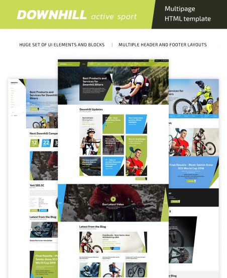 DownHill - Active Sport Multipage HTML5 Website Template