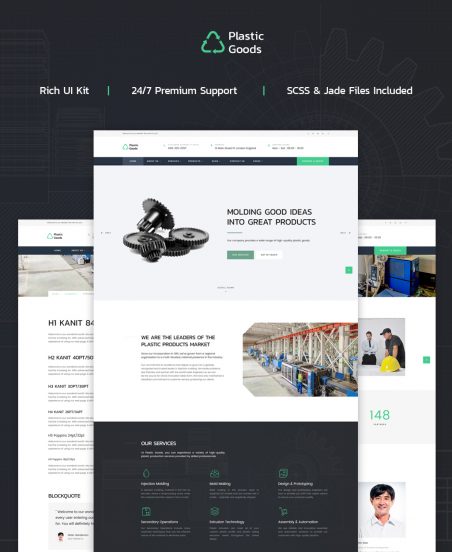 Plastic Goods - Business Multipage Website Template - Zemez HTML