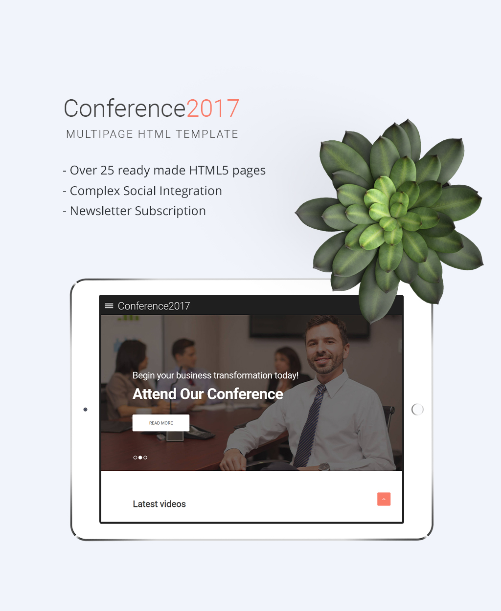 Conference2017- Business Technology Events Responsive Multipage Website Template