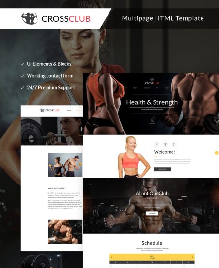 Crossclub - Bodybuilding & Crossfit Responsive Multipage Website Template