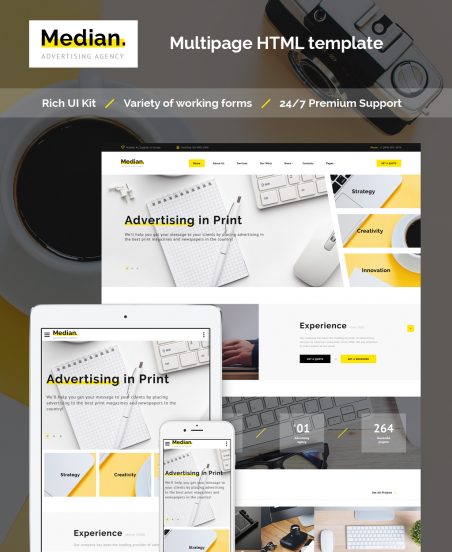 Median - Advertising Agency HTML5 Website Template