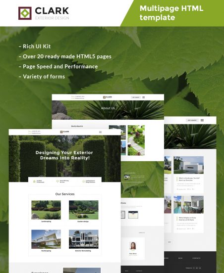 Clark Exterior Design Responsive Website Template