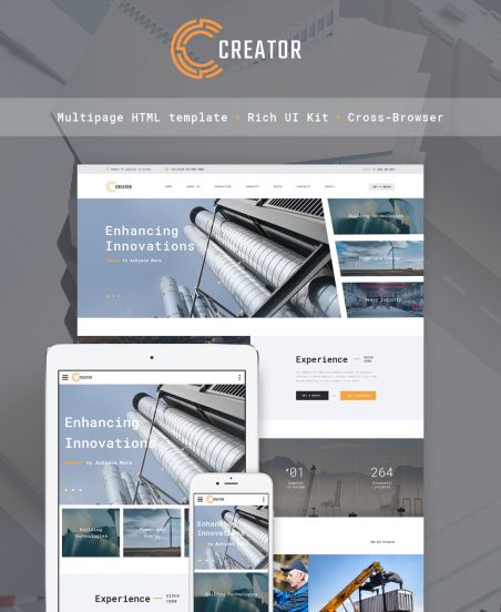 Creator - Civil Engineering Multipage Website Template