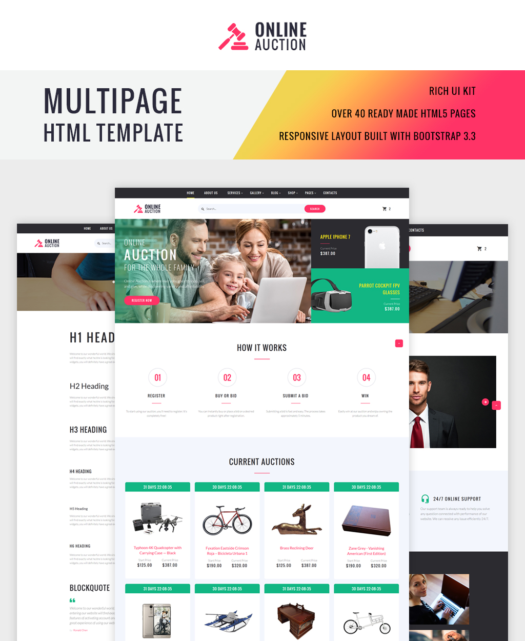 Auction Templates Archives Zemez HTML