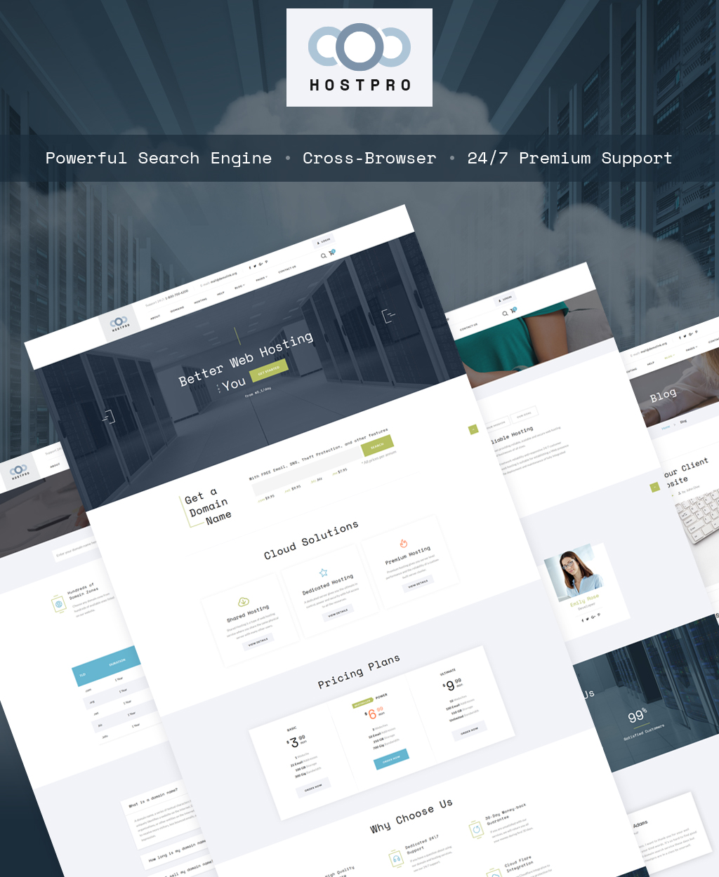 Hostpro – Domain and Hosting HTML Website Template