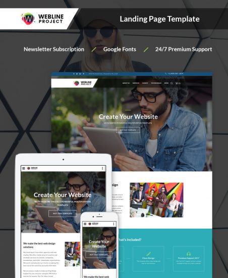 Webline Project - Corporate Landing Page Template