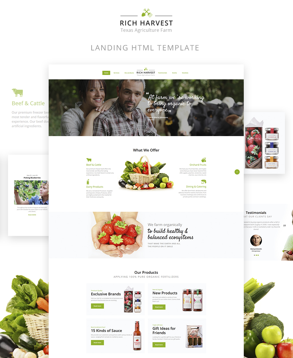 Rich Harvest – Agriculture And Farming Landing Page Template