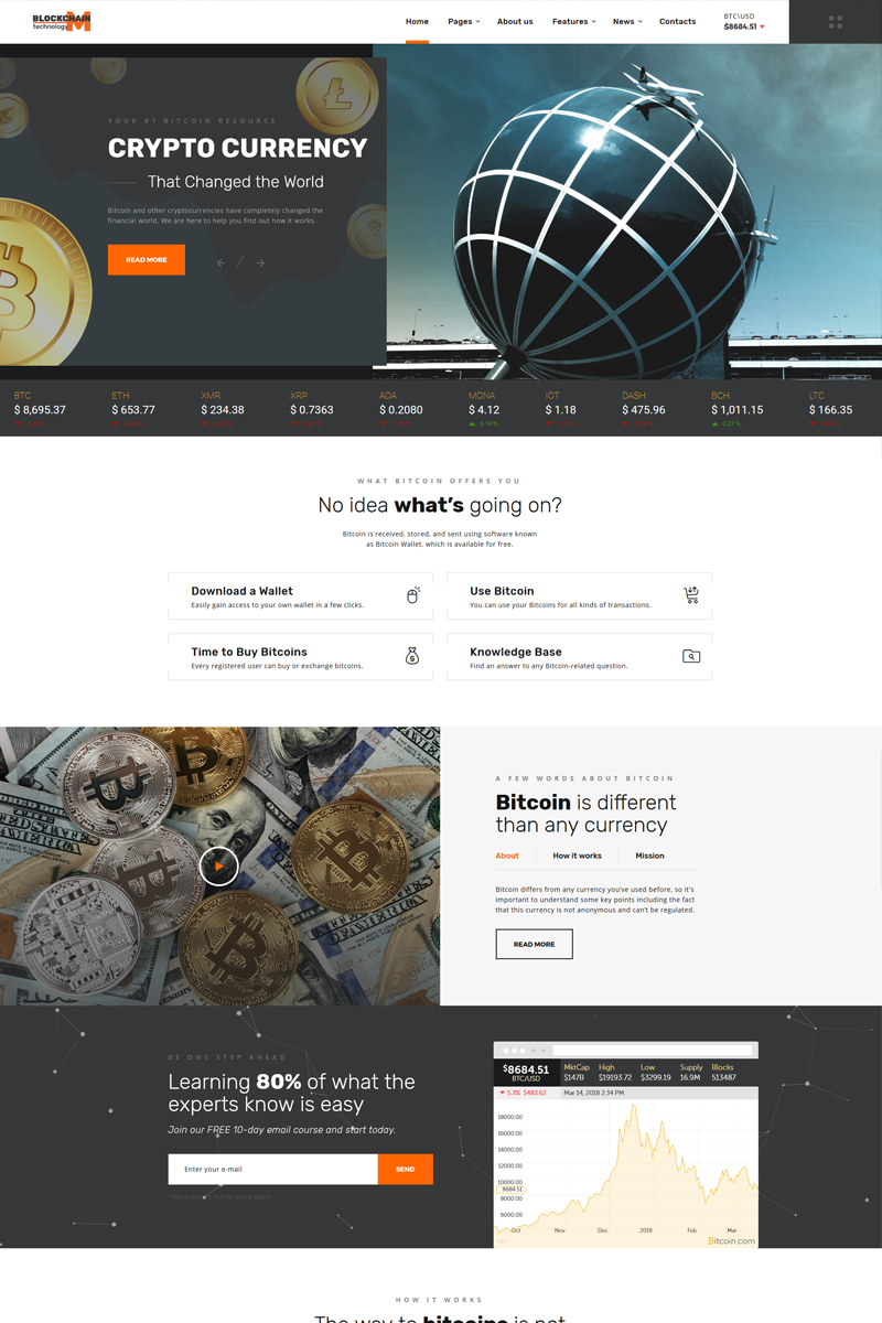 Blockchain technology – Efficient Blockchain Project Multipage HTML Website Template