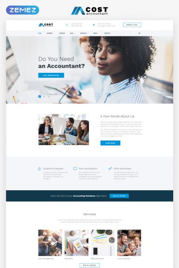 Cost - Accountant Multipage HTML5 Website Template