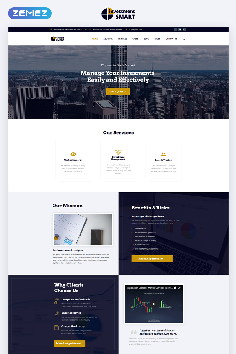 Investment Smart – Solid Investment Agency Multipage HTML Website Template