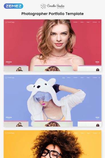 Corallo Studio - Photographer Portfolio Multipage Website Template