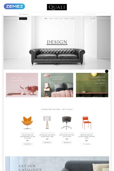 Quali - Furniture Multipage Responsive Website Template