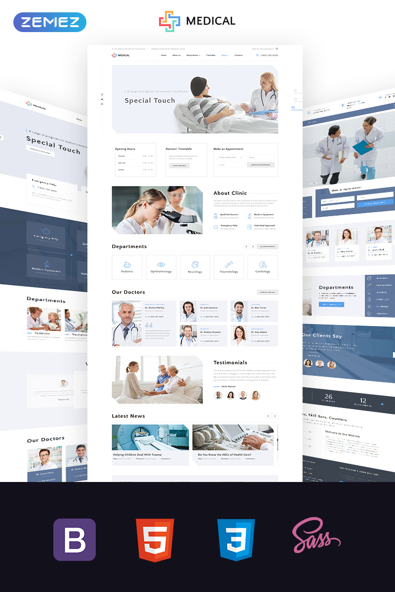 Medical  – Private Medical Center Multipage Website Template