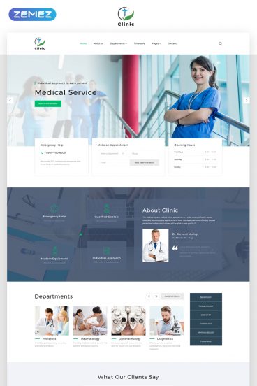 Clinic - Medical Service Multipage HTML5 Website Template