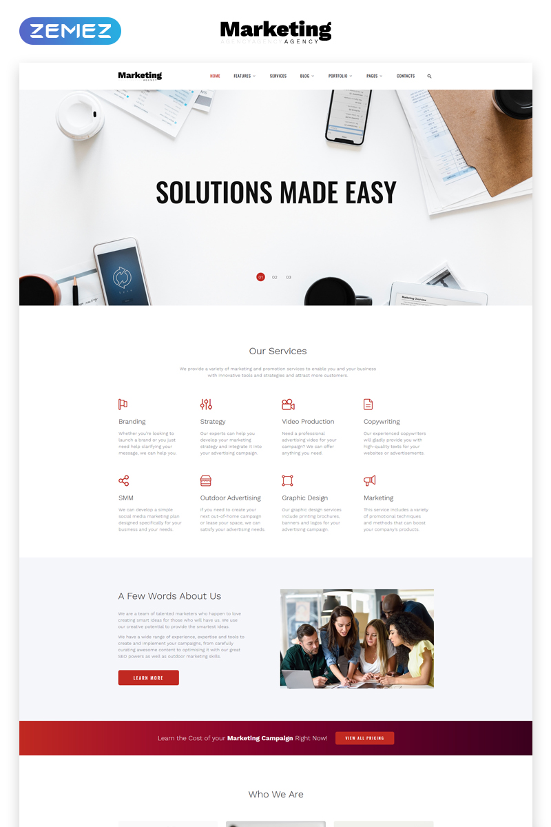 Marketing Agency – Responsive Multipage Website Template