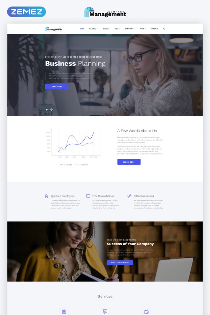 Management Company - Elegant Business Consulting Company Website ...