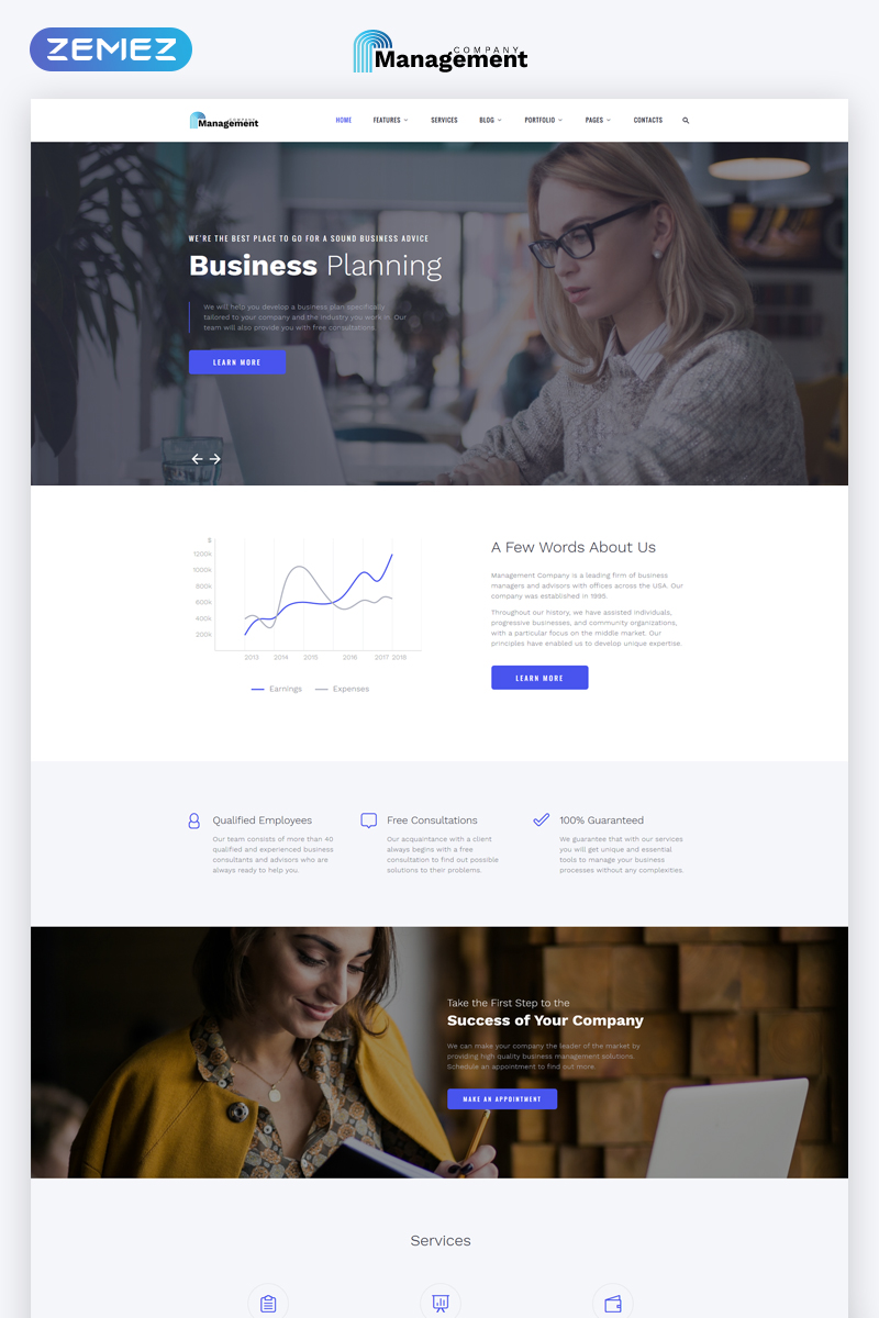 Management Company – Elegant Business Consulting Company Website Template