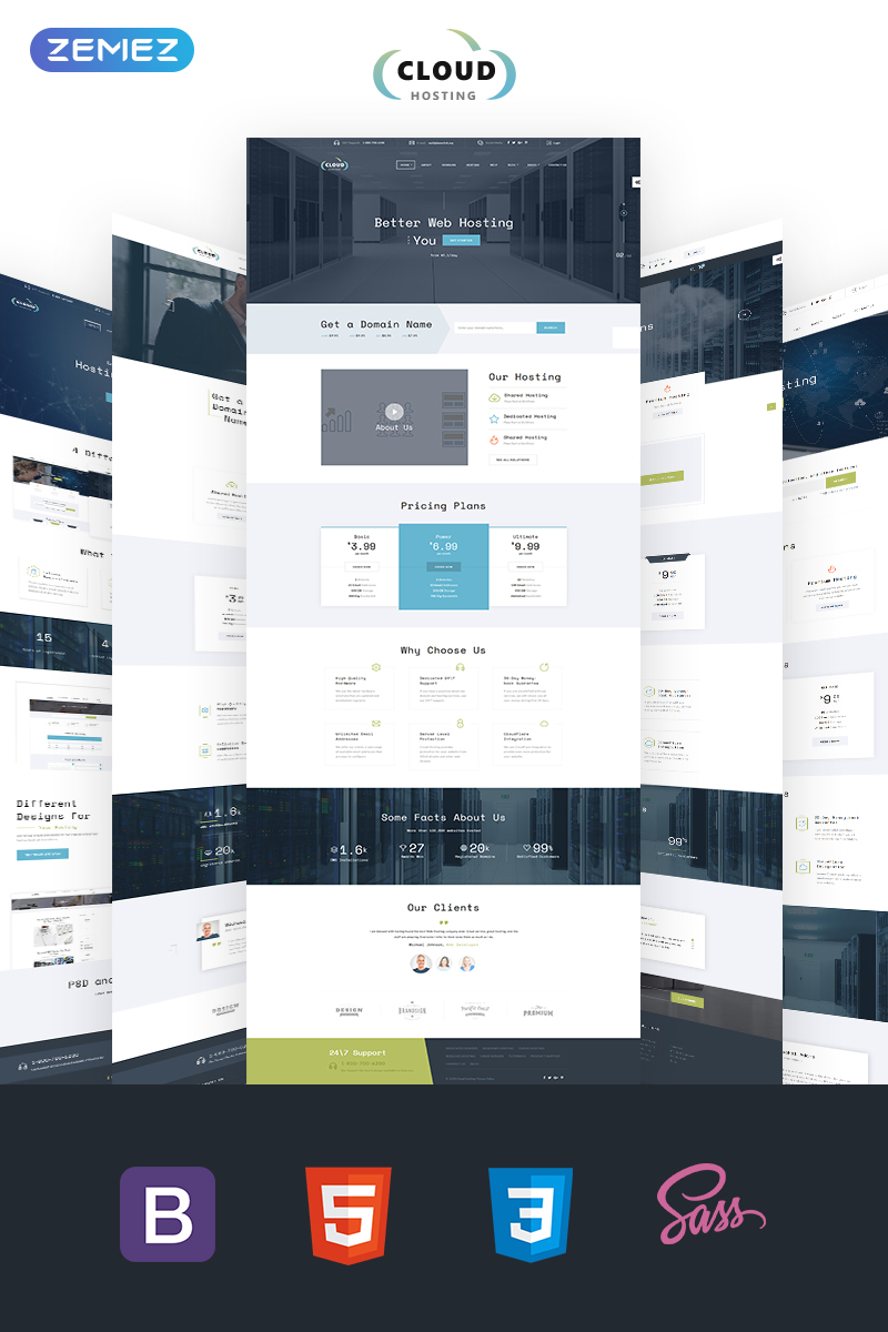 Cloud – Domain and Hosting Multipage Website Template