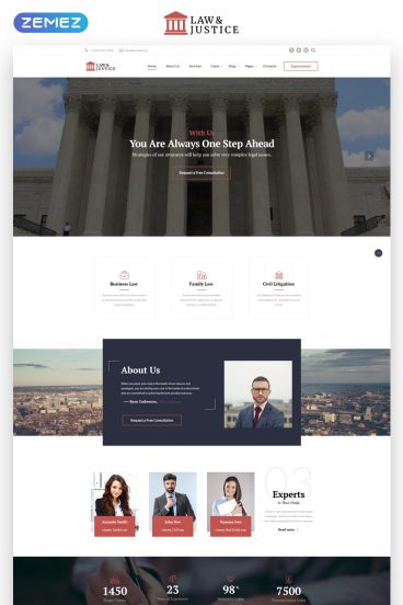 Law & Justice - Lawyer Multipage HTML5 Website Template