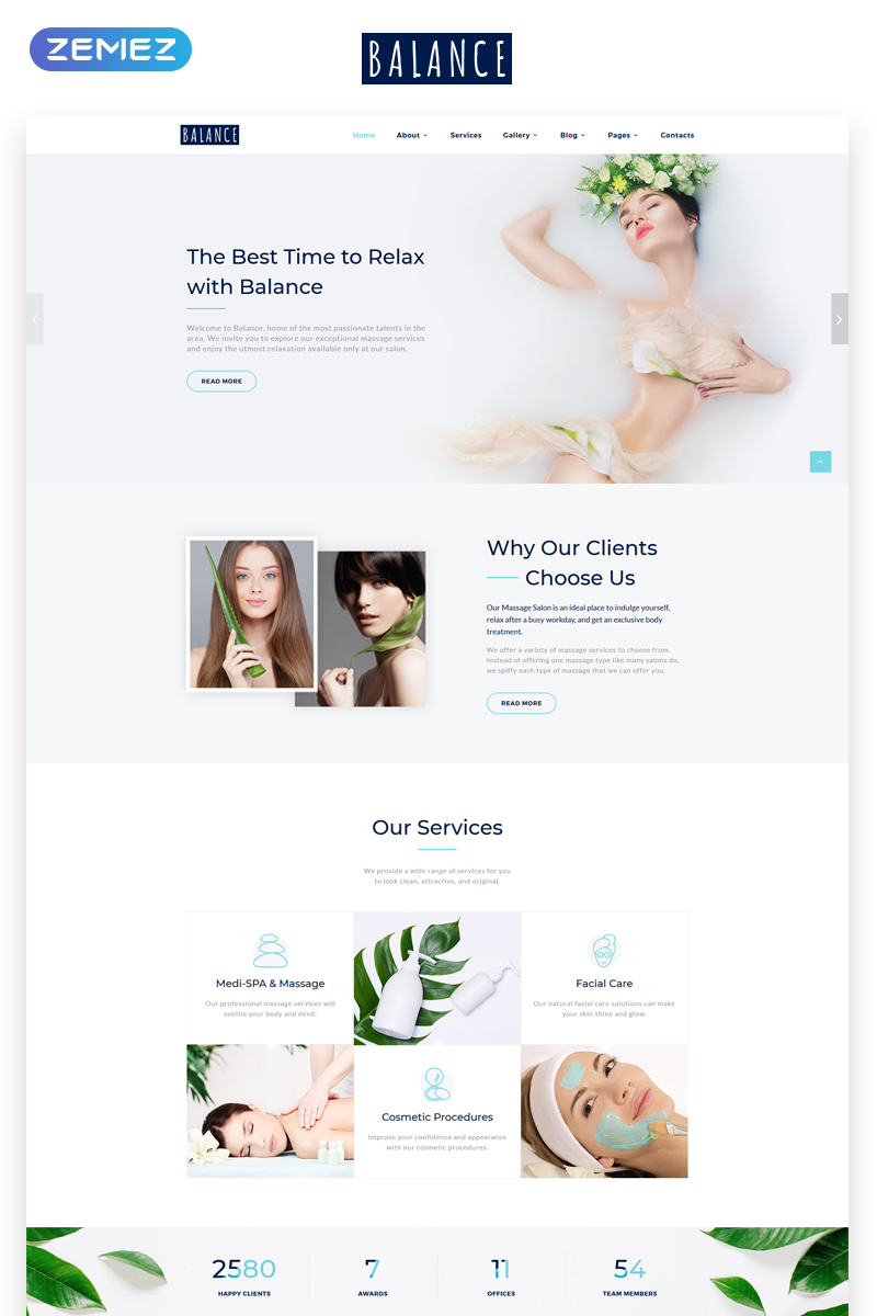 Balance – Elegant Massage Salon Multipage Website Template