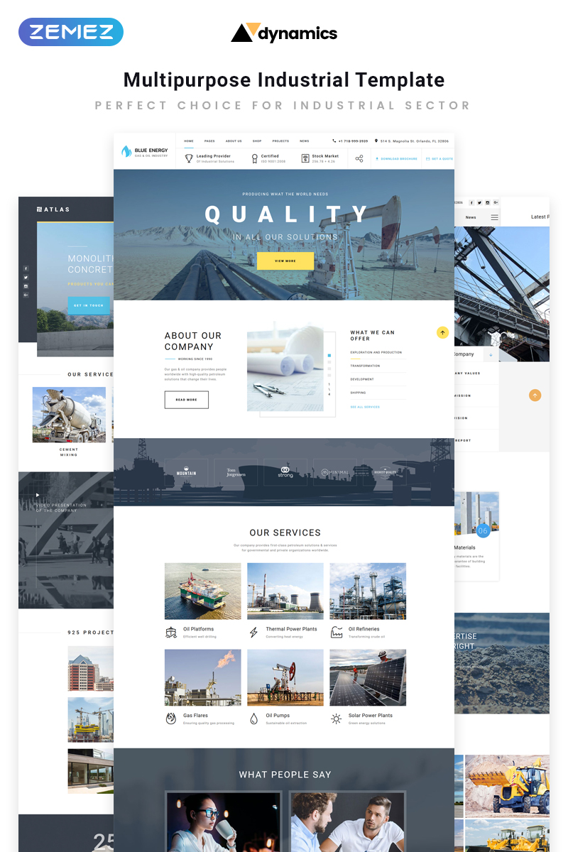 Dynamics – Industrial Multipage HTML5 Website Template