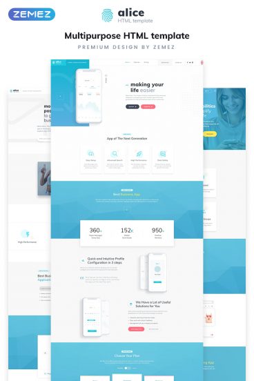 Alice - Application Multipurpose HTML5 Website Template