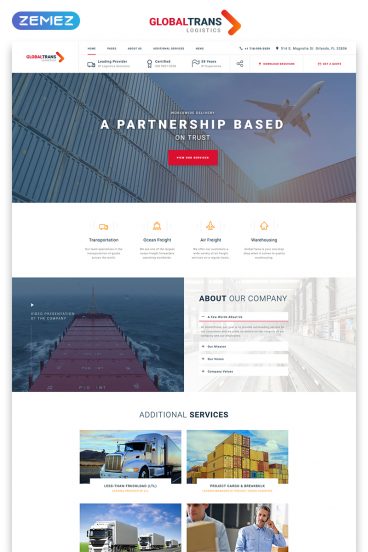 Global Trans - Logistics Multipage HTML Website Template