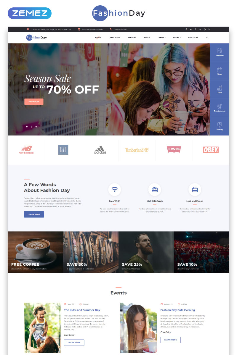 Fashion Day – Fashion Shop Multipage HTML Website Template