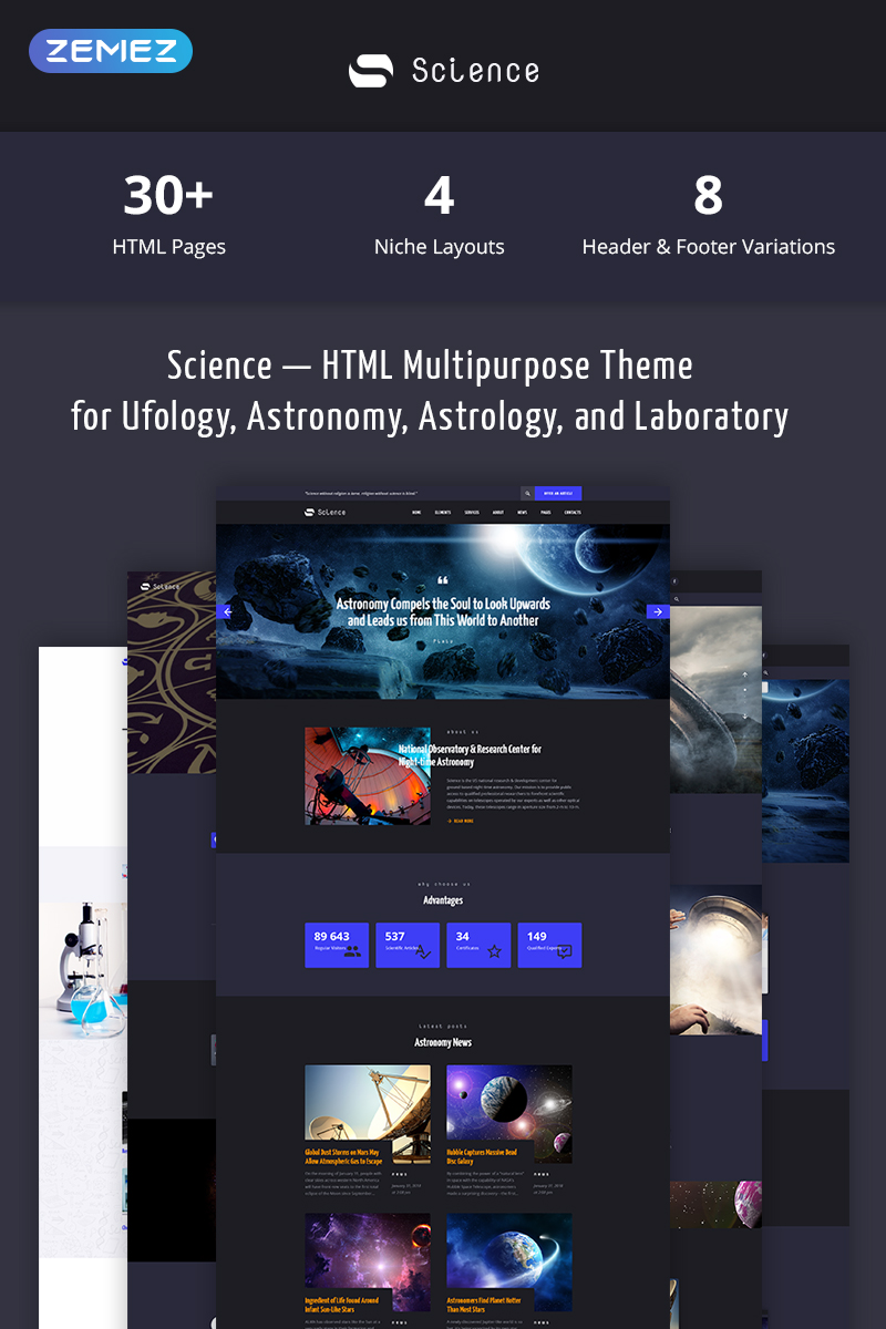 Science – Multipurpose HTML5 Website Template