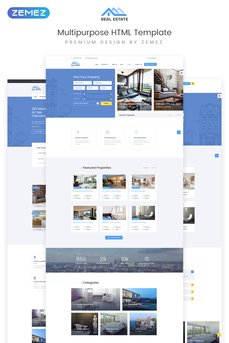 Real Estate Multipurpose HTML5 Website Template