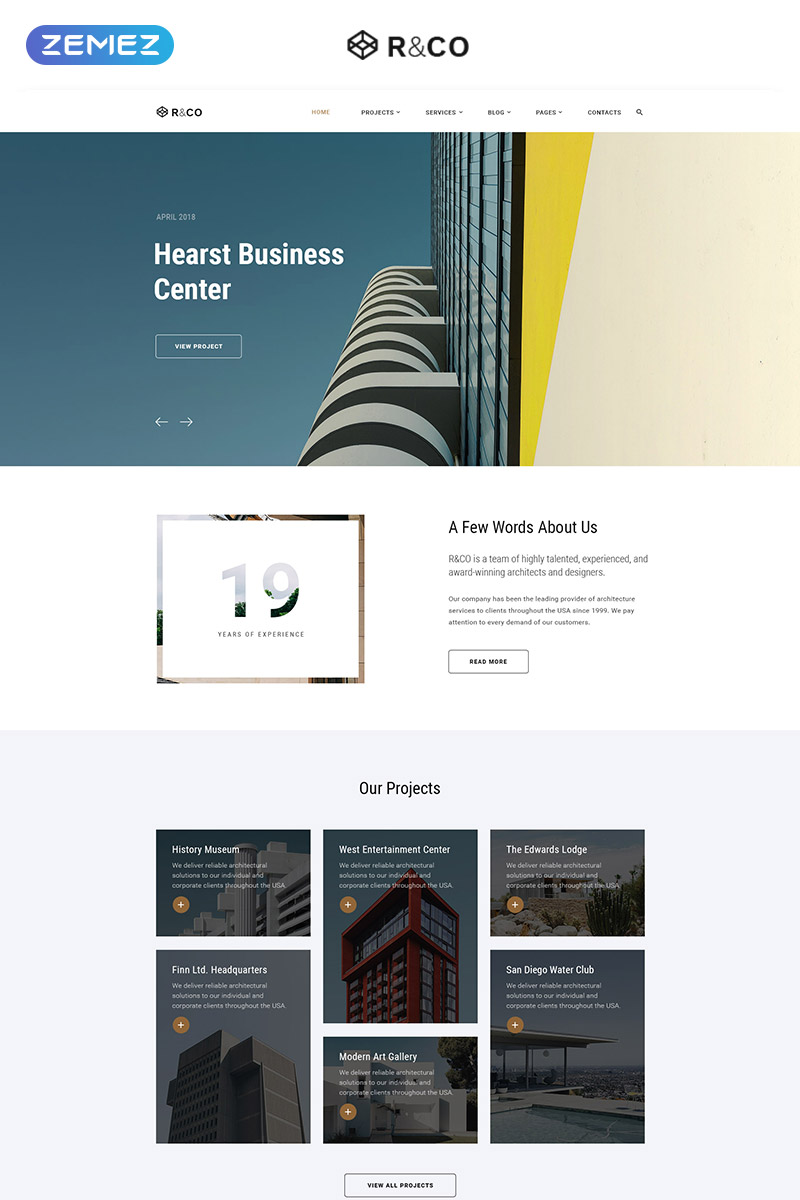 R&CO – Architecture & Construction Multipage HTML Website Template