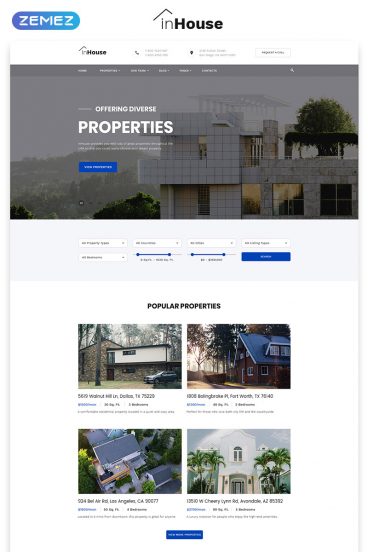 inHouse - Real Estate Multipage HTML Website Template