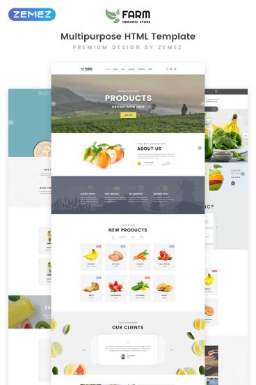 Organic Farm Multipurpose HTML Website Template