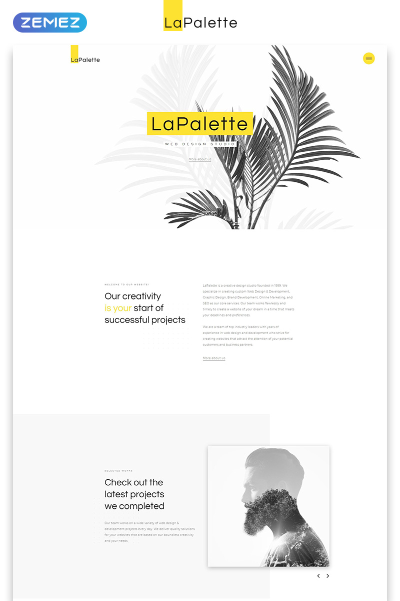 LaPalette – Elegant Design Studio HTML Website Template