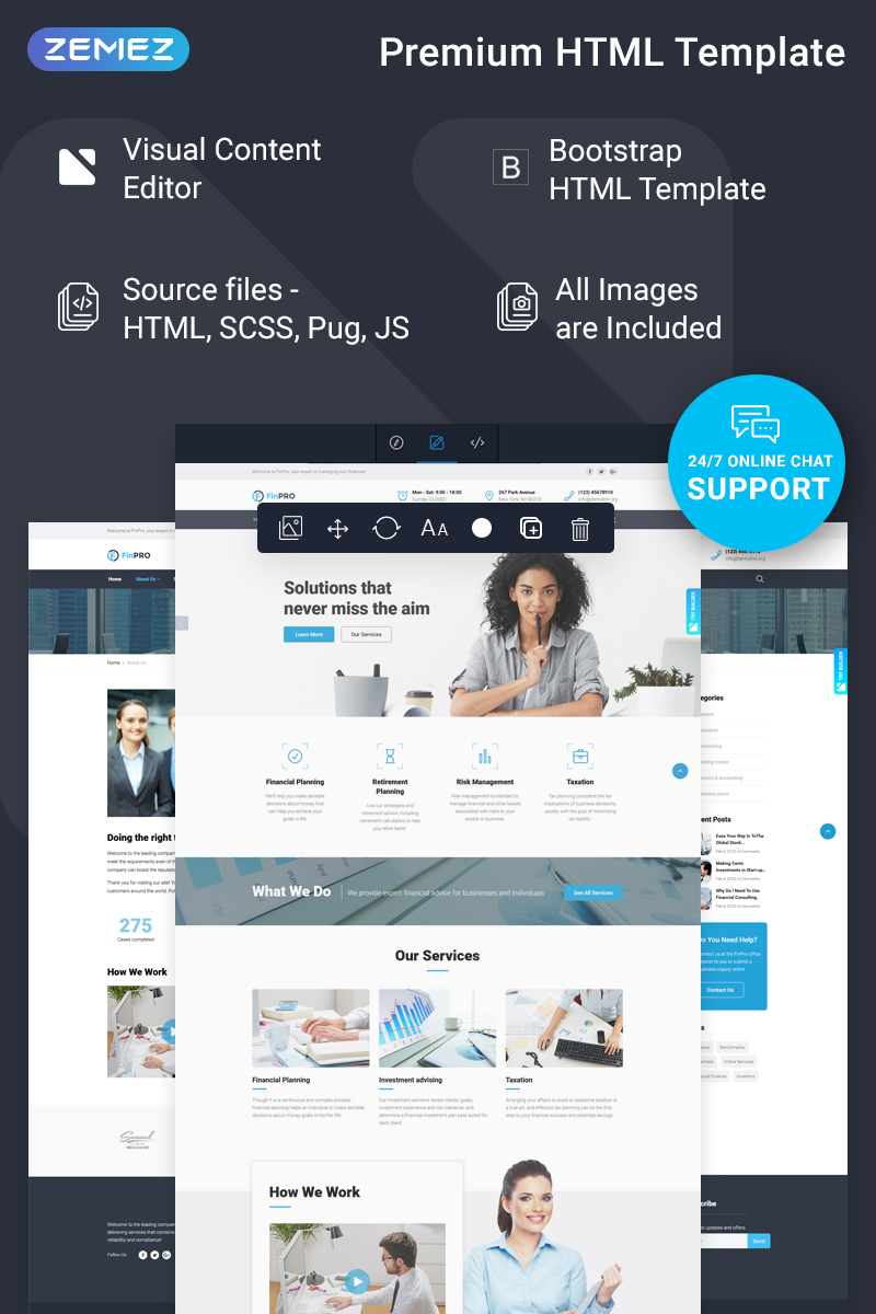 FinPRO – Financial Advisor Multipage HTML Website Template