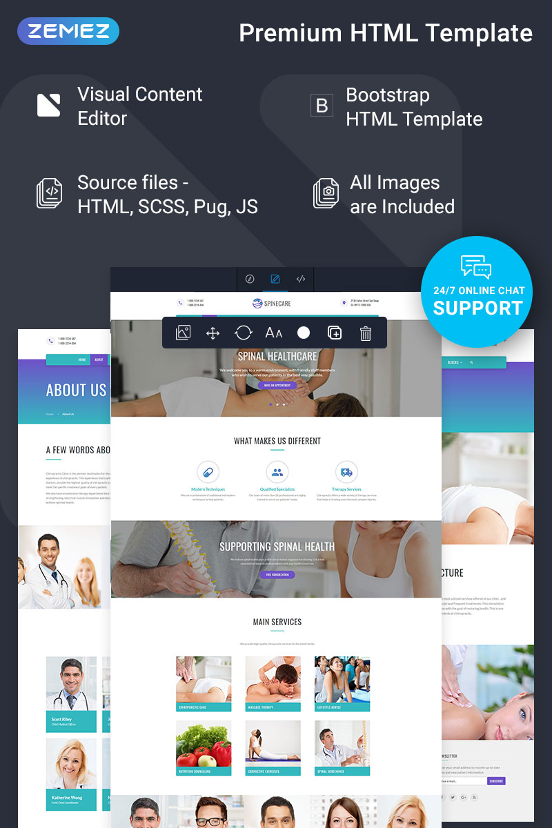 Spinecare – Medical Ready-to-Use Website Template