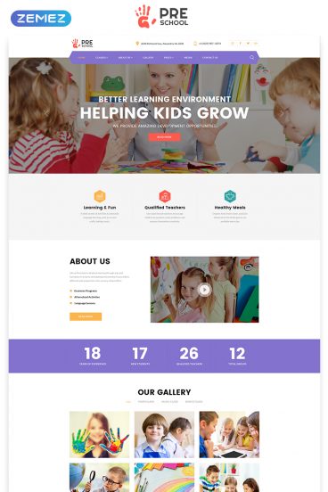 Preschool - Education Multipage Clean HTML Website Template