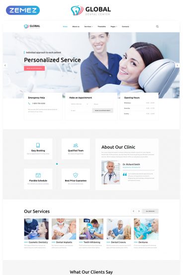 Global - Dental Center Multipage Clean HTML5 Website Template