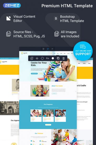 Smart Kids - Kids Center Ready-to-Use Creative HTML Website Template