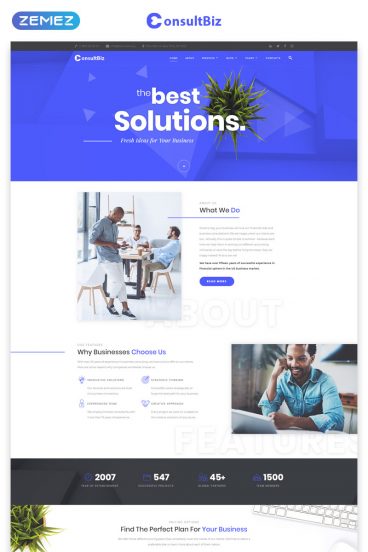 ConsultBiz - Financial Advisor Multipage Classic HTML Bootstrap Website Template