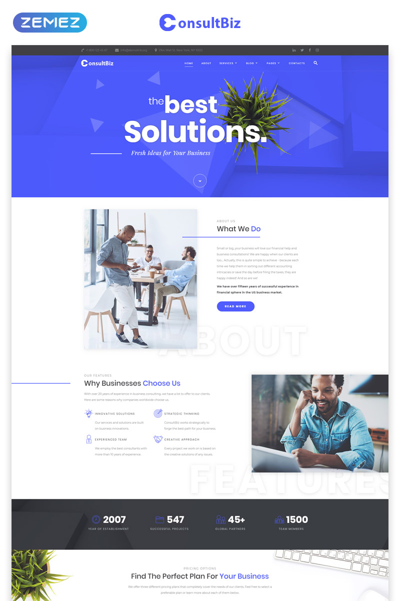 ConsultBiz – Financial Advisor Multipage Classic HTML Bootstrap Website Template